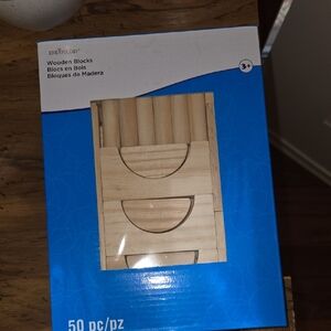 Brown Wooden Building Blocks Set for Creative Play